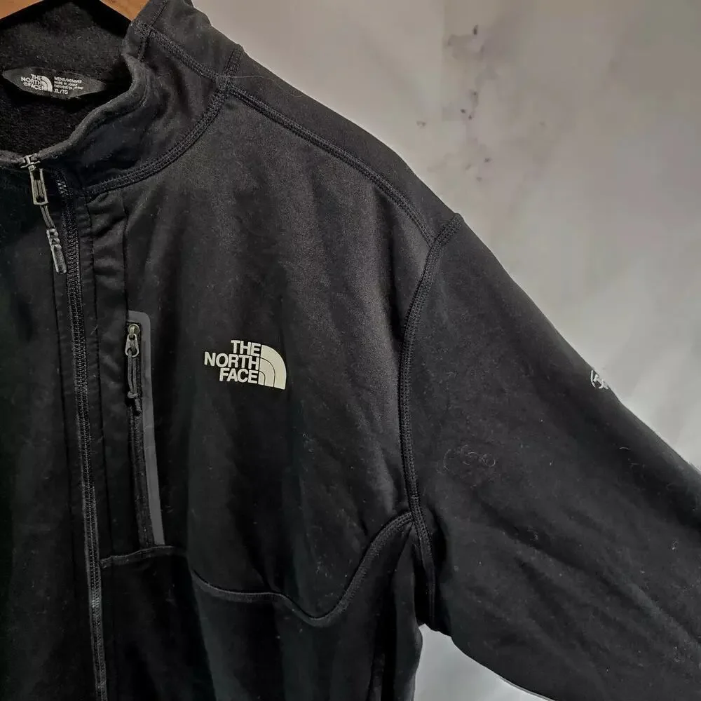The North Face Jacket Mens XL Black Full Zip Fleece Teletracking Employee